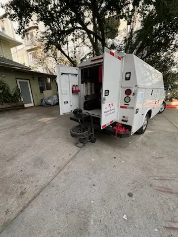 Magnet Plumbing service vehicle on-site for Water Heater Repair in Estate Grove and Valencia Estates